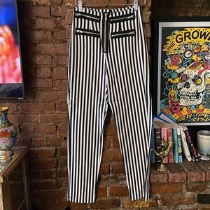 Reformation Zip Striped Pants